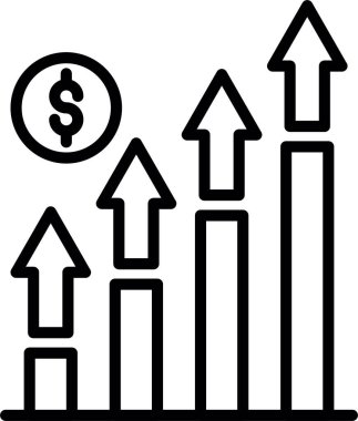 Büyüme Çizgisi Simgesi Tasarımı