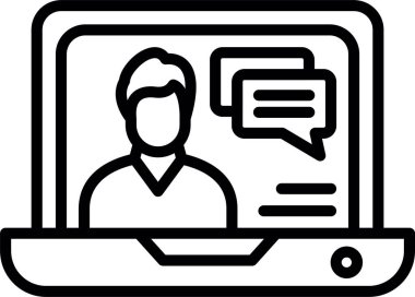 Çevrimiçi İletişim Satırı Simgesi Tasarımı