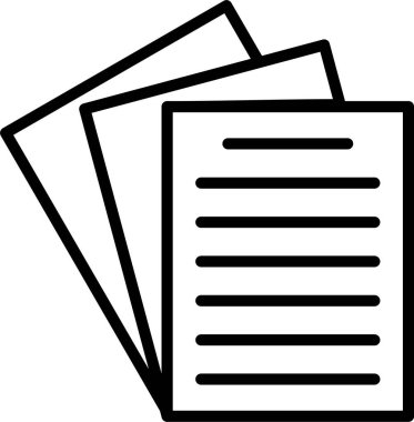 Kağıt Satırı Simgesi Tasarımı