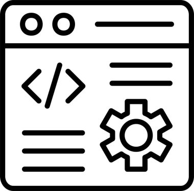 Web Sitesi Tasarım Satırı Simgesi Tasarımı