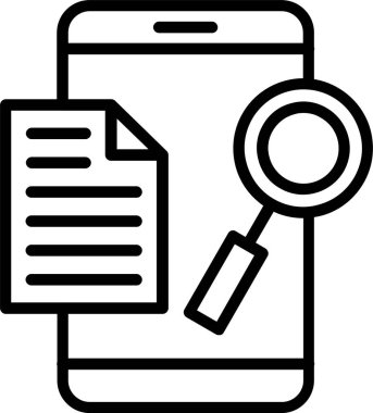 Araştırma Satırı Simgesi Tasarımı