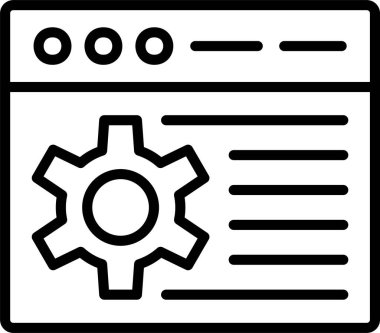 Web Ayarları Satır Simgesi Tasarımı