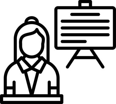 Öğretmen Satırı Simgesi Tasarımı