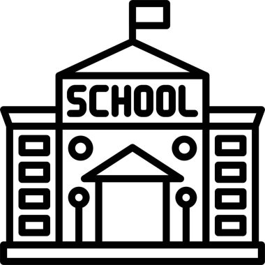 Okul Satırı Simgesi Tasarımı