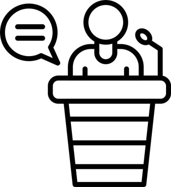 Konferanslar Satır Simgesi Tasarımı