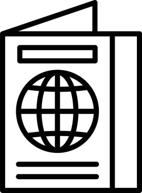 Pasaport satırı simgesi tasarım