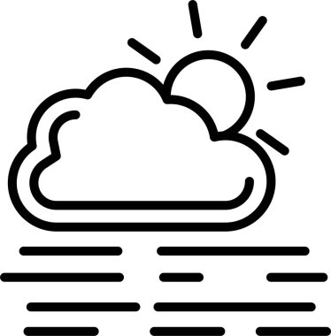 Sisli Gün Çizgisi Simge Tasarımı