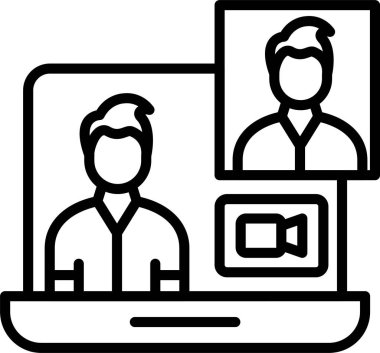 Videocall Satır Simgesi Tasarımı