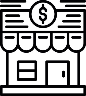 Dükkan çizgisi simgesi tasarımı