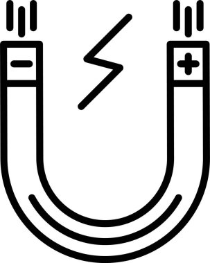 Mıknatıs çizgi simgesi tasarımı