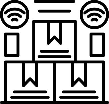 Paketler Satır Simgesi Tasarımı