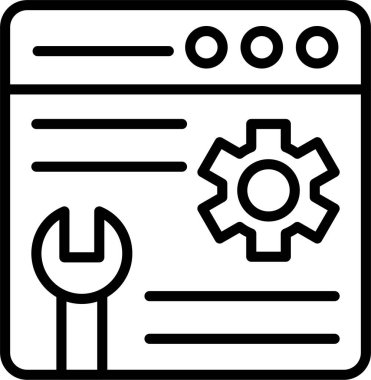 Web Bakım Satırı Simgesi Tasarımı