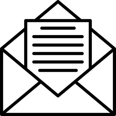 Zarf satırı simgesi tasarım