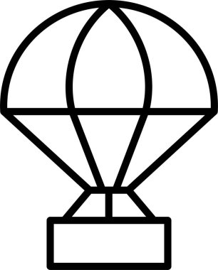 Sıcak hava balon çizgi simgesi tasarım