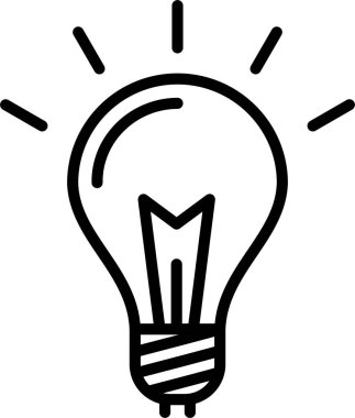 Ampul hattı simgesi tasarımı