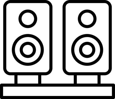 Hoparlörler Satır Simgesi Tasarımı