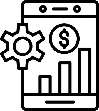 Mobil Analitik Satır Simgesi Tasarımı