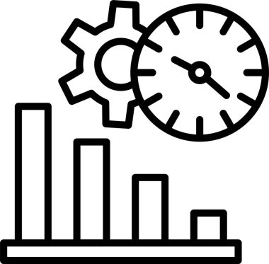 Zaman Yönetimi Satır Simgesi Tasarımı