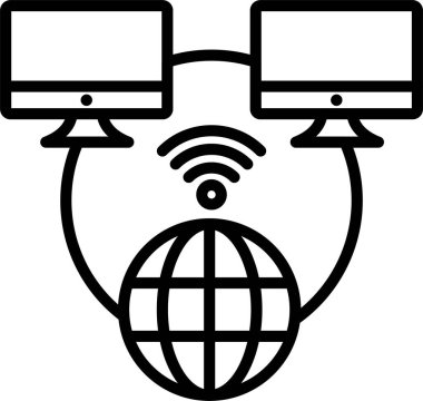 Ağ Bağlantısı Satır Simgesi Tasarımı