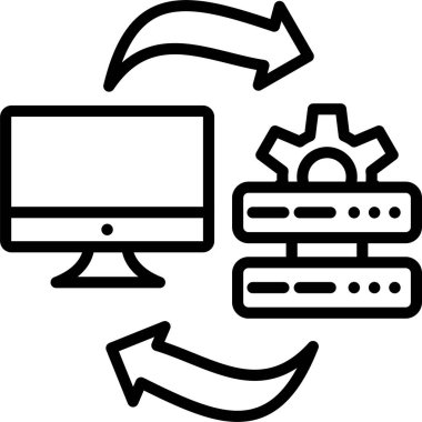 Veri Aktarımı Satır Simgesi Tasarımı