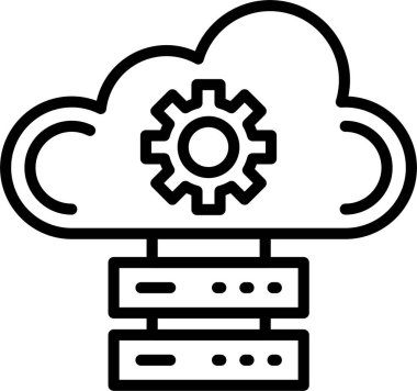 Bulut Sunucusu Satır Simgesi Tasarımı