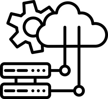 Bulut Sunucusu Satır Simgesi Tasarımı