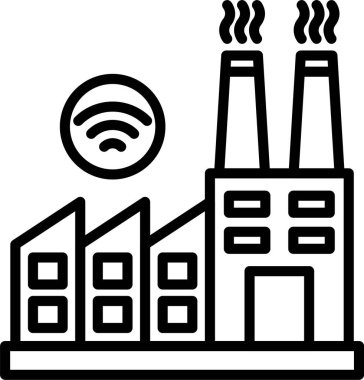 Fabrika satırı simgesi tasarım