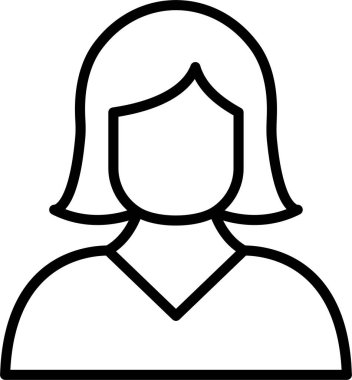 Kadın Satır Simgesi Tasarımı