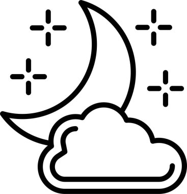 Yarım Ay Çizgisi Simge Tasarımı