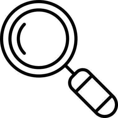 Büyütülen Cam Çizgi Simgesi Tasarımı