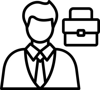 İşadamı Satır Simgesi Tasarımı