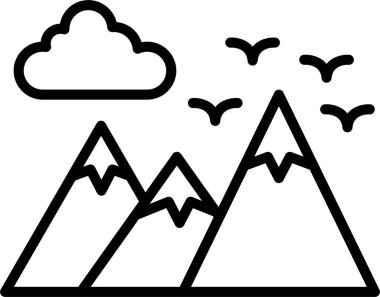 Dağ Çizgisi Simgesi Tasarımı