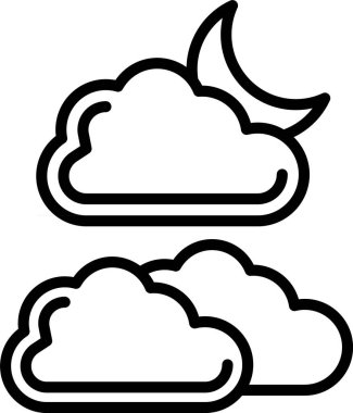 Bulutlu Gece Hattı Simge Tasarımı