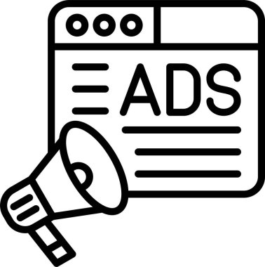 Reklam Satırı Simgesi Tasarımı