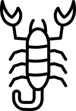 Scorpion Çizgisi Simge Tasarımı