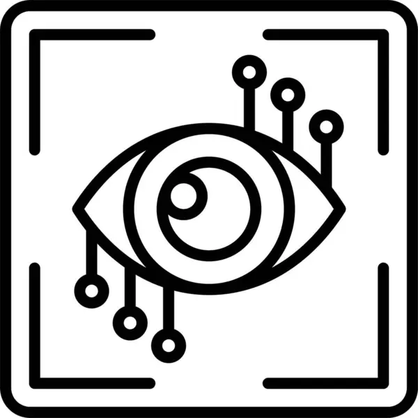 stock vector Eye Scanner Line Icon Design