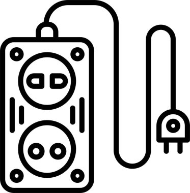 Uzatma Kordonu çizgi simgesi tasarımı