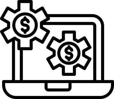 Finans Yazılım Satırı Simgesi Tasarımı