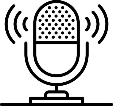 Mikrofon satırı simgesi tasarım