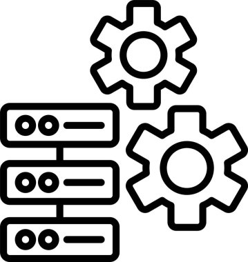 Veri Yönetimi Satır Simgesi Tasarımı