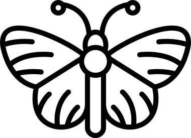 Kelebek Çizgisi Simgesi Tasarımı