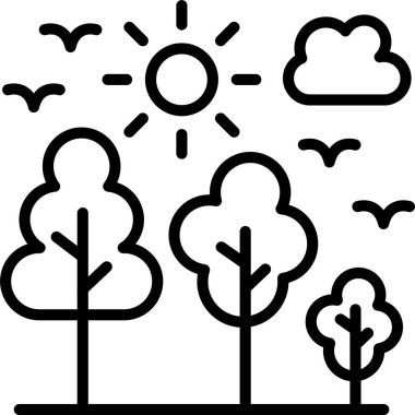 Öğleden Sonra Çizgisi Simge Tasarımı