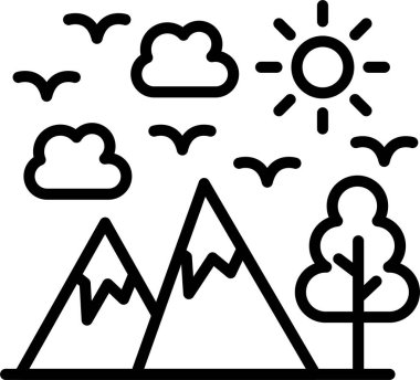 Gökyüzü Çizgisi Simgesi Tasarımı