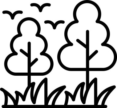Ağaç Çizgisi Simgesi Tasarımı