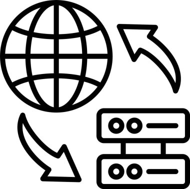 Veri Paylaşımı Satır Simgesi Tasarımı