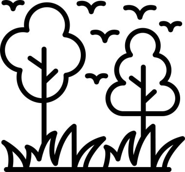 Doğa Çizgisi Simgesi Tasarımı