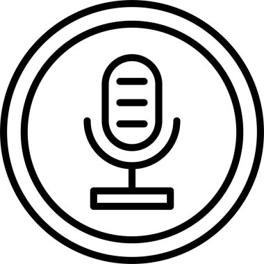 Mic Hattı simgesi tasarım