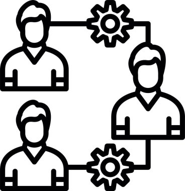 Takım çalışması Satır Simgesi Tasarımı