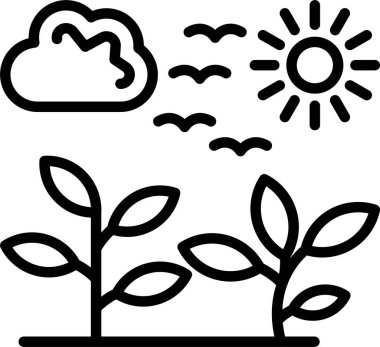 Bitkiler Satır Simgesi Tasarımı