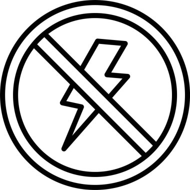 Şimşek Çizgisi Simgesi Tasarımı